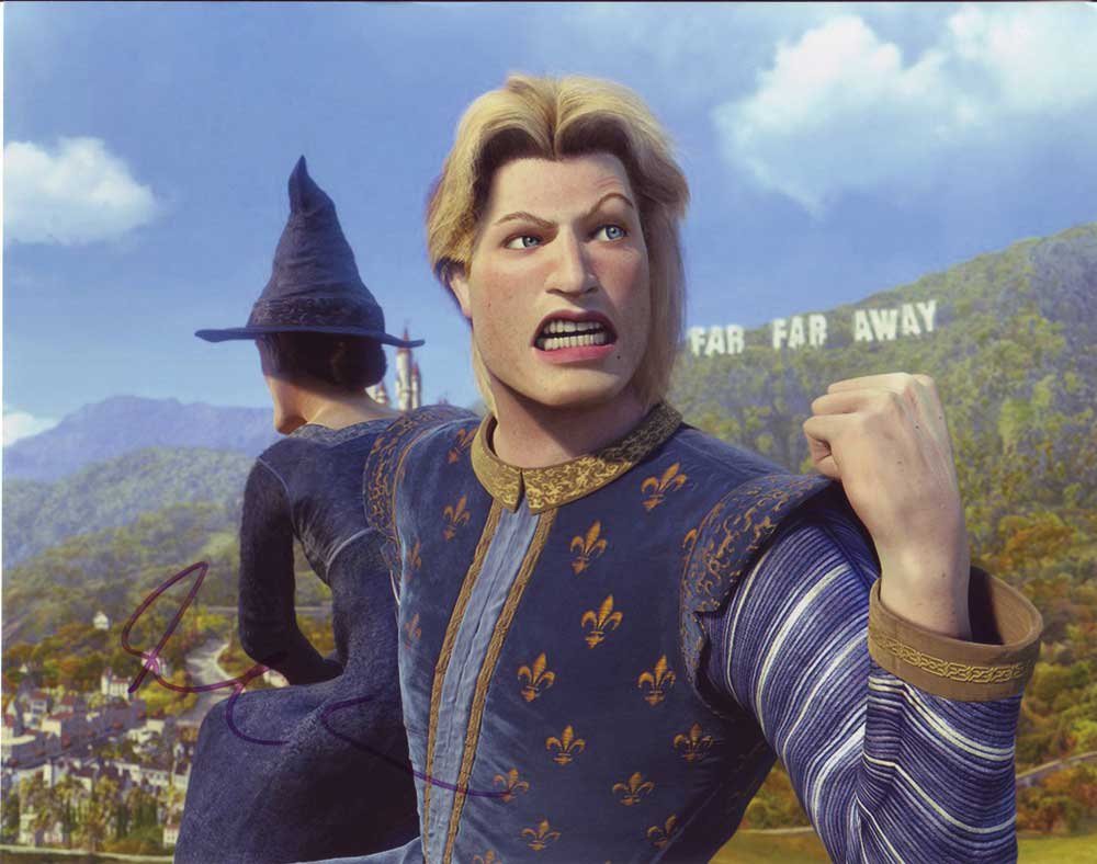 Perfect color photo from Shrek the Third as the Voice of Prince Charming.