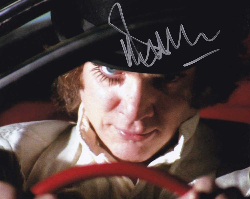 Malcolm McDowell in-person autographed photo A Clockwork Orange