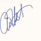 Anjelica Huston in-person autographed index card