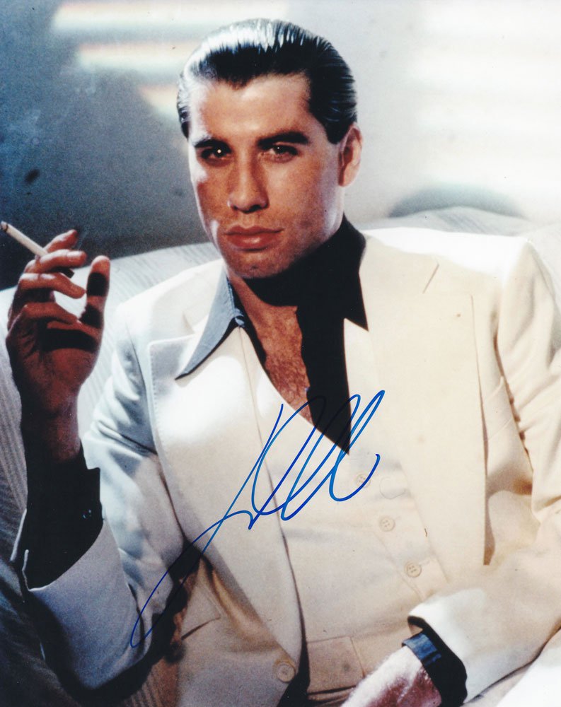 John Travolta in-person autographed photo