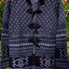 Sweater  Alpaca Sweater Womens Blue and White Extra Small