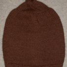 Alpaca Ski Stocking Cap Hypo-Allergenic Adult M/L Dark Brown Handmade in Peru