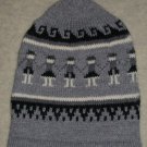 Ski Cap Gray Incan Designs Small Handmade in Peru