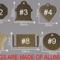 Single Side Engraved Pet ID Tag for Dog or Cat