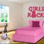 Girls Rock C Vinyl Wall Art Décor Decal Stickers Guitar