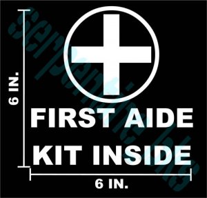 First Aide Decal Sign Window / Door Vinyl