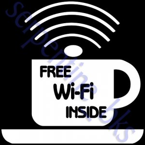FREE WI FI Window Decal Sticker Business Sign 9x9 - C