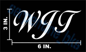 Custm Monogram Golf Cart ATV Truck Motorcycle Car Decal