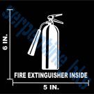 Fire Extinguisher Inside Decal 6x5 Window / Door Vinyl Fire Extinguisher Inside Decal 6x5 Window / Door Vinyl