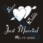 Custom Just Married Vinyl Decal w/ Names & Date