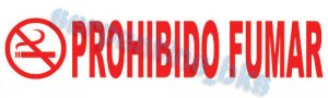Prohibido Fumar Decal Sign Window / Door Vinyl