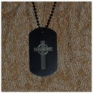 Cross #2 Engraved Dog Tag w/ chain Many Color Options Cross #2 Engraved Dog Tag w/ chain Many Color Options