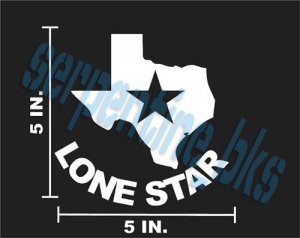 TEXAS LONESTAR Window Bumper Vinyl Decal Sticker