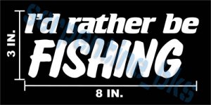 Rather Be Fishing Vinyl Window Bumper Decal Sticker