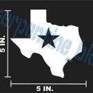 TEXAS STATE w/ STAR Window Bumper Decal Sticker