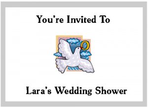20 Personailized Wedding Shower Invitations w Envelopes