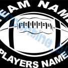 Custom Sports Football Vinyl Decal Team & Player