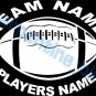 Custom Sports Football Vinyl Decal Team & Player