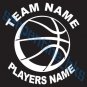 L Custom Sports Basketball Vinyl Decal Team & Player