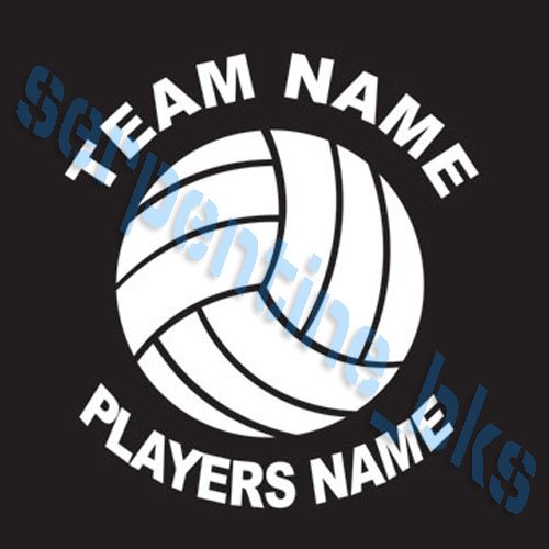 L Custom Sports Volleyball Vinyl Decal Team & Player
