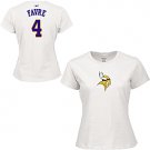 Minnesota Vikings Women's Brett Favre Name and Number T-Shirt