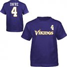 Minnesota Vikings Brett Favre Youth Name & Number Short Sleeve T-Shirt