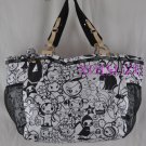 NEW LeSportsac TOKIDOKI TUTTI Avventura Tote Bag purse black white x large
