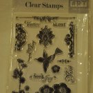 Hampton Art LE5549M Carpe Diem 14 clear stamps floral bird flowers