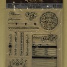 Recollections Clear Stamps - Label Me Sweet - 12 stamps - baby girl princess flowers