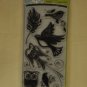 inkadinkado 98849 Gem Stone Birds - 6 clear stamps - feather owl pigeons