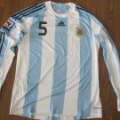 Argentina Match worn Home #5 Cambiasso Eliminatory Jersey shirt with WC patch soccer