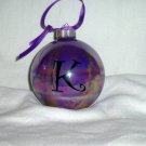 Painted Swirl Initial Ornament