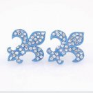 Blue Fleur de Lis Earrings