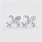 White Fleur de Lis Earrings
