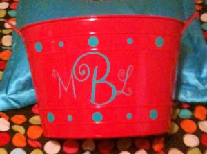 Monogram Initials Tub