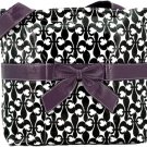 Fleur de Lis with Bow Diaper Bag