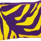 Purple and Gold Tiger Stripe Cosmetic Bag