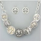 Fleur de Lis Necklace and Earring Set