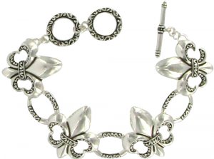 Fleur de Lis Toggle Bracelet