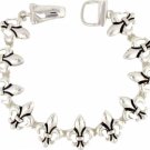 Contrast Fleur de Lis Toggle Bracelet