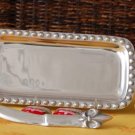 Fleur De Lis Small Rectangle Tray w/spreader