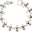Fleur de Lis Silvertone Bracelet