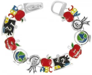 School Themed Link Magnetic Bracelet - Colors