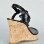 Black Ruffle Wedge - Size 8.5