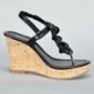Black Ruffle Wedge - Size 9.5