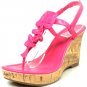 Black Ruffle Wedge - Size 9