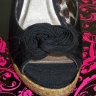 Qupid Satin Wedge Sandal- Size 8.5
