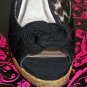 Qupid Satin Wedge Sandal- Size 8.5