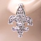 FLEUR-DE-LIS EARRINGS WITH SCROLLWORK