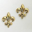 SMALL STUD FLEUR-DE-LIS EARRINGS